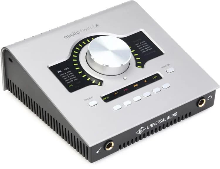 Universal Audio Apollo Twin X DUO · Gen 2 audio interface showing its controls and connections