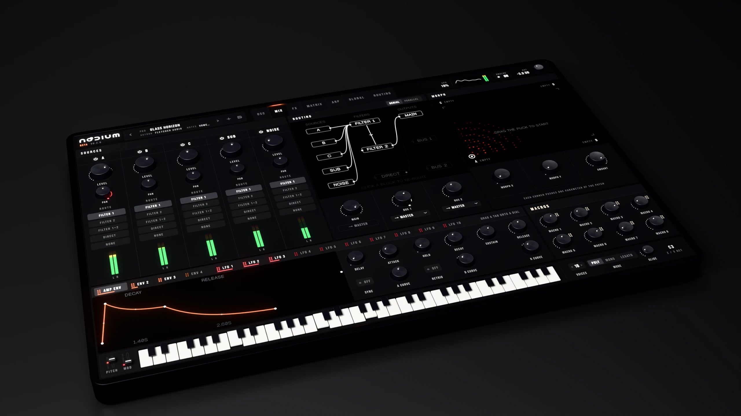 Nodium mix page render