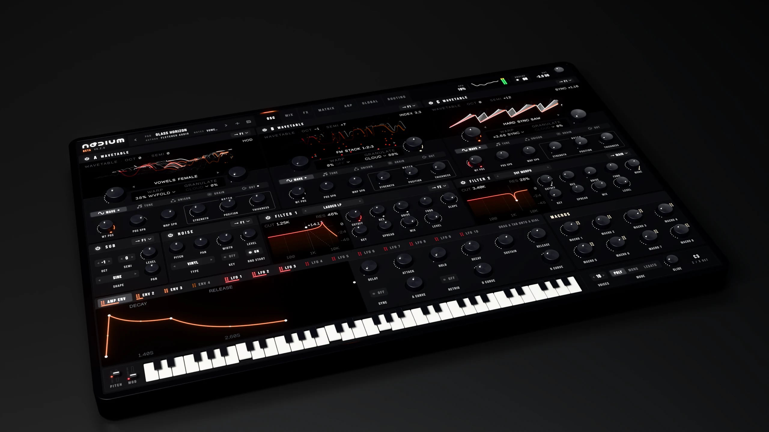 Nodium oscillators page render